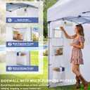 SANWAY 10x10 Pop Up Canopy with Sidewalls, Heavy Duty Instant Canopy Tent for Parties, Events, Camping, One Person Setup - Silver White