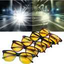 Night Vision Driving Glasses Polarized Anti-glare Clear Sun Glasses Men & Women Fashion (Black-1)