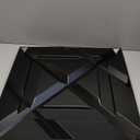 Art3d PVC 3D Wall Panel, Decorative Wall Tile in Black 12-Pack 19.7"x19.7"