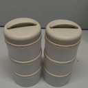 Termichy Stackable Formula Dispenser Portable Milk Powder Container, 2 Pack, Warm Grey