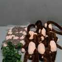 12 Pcs 20 Inch Hanging Monkey Stuffed Animal Stuffed Monkey Plush with 2 Hanging Artificial Ivy Vines 2 Pcs 20 LED Fairy Light Battery Operated String Light for Gifts(Brown, Khaki)