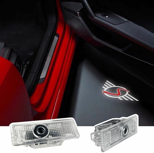 2Pcs Car Door Lights Projector for R55 R56 R57 R58 R59 R60 R61 F55 F56 F57 Car Door Logo Light Colorfast Courtesy Projector Laser Puddle lamp Welcome Lights Ghost Shadow Light Accessories (Logo)