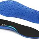 Unisex Comfort Cushioned Shoe Insole Arch Support Orthotics Work Boots Insert Providing Excellent Shock Absorption Pain Relief Men Women Plantar Fasciitis Insoles (Women7.5-8.5/Men6-7, Black/Blue)