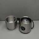 Milk Frother and Steamer, Large Capacity & Detachable Electric Milk Frother, Automatic Warm and Cold Foam Maker, Hot Chocolate Maker, Stainless Steel Jug, 30.44Oz./900ML (Silver)