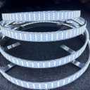 SDO 15.5" Quad Row Pure White Rim Lights Flashing/Breathe LED Illuminated Wheel Ring Light High Intensity Cold White Tire Light for Car Truck Vehical Switch/Remote Ctrl(15.5'')