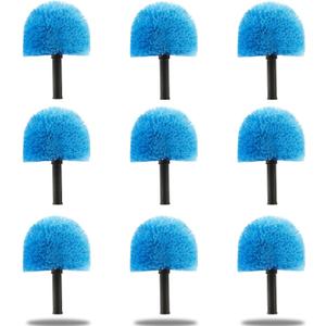 9pcs Screw on Webster Cobweb Duster Head for Pole | Spider Web Remover Brush | Cobweb Duster Head Attachment | Fits Standard 3/4 inch Threaded Poles (Blue)