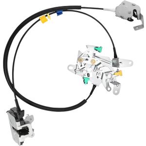 Rear Door Lock Latch & Cable Left Driver Side for 1999 2000 2001 2002 2003 2004 2005 2006 2007 Ford F250 F350 F450 F550 Super Duty Upper and Lower Latches Assembly Replace 6C3Z-28264A01-A