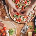 Homoyoyo 12in Stainless Steel Pizza Baking Ring - for Cheesecakes - Muffins and Pies