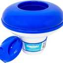 Swimline HYDROTOOLS BY SWIMLINE 8720 Extra Large Capacity Pool & Spa Chemical Dispenser | Compatible With Bromine & Chlorine Supports 1-3 Tablets | Adjustable Control Ring For Customizable Flow Rate (Classic)