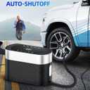 Tire Inflator Portable Air Compressor 12v DC Ultra Fast Air Pump for Car Tires- 150PSI Car Tire Air Pump Digital Pressure & Pre-Set Gauge with Emergency LED Light