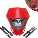 JFG RACING Dirt Bike Headlight,Motorcycle LED Headlight Enduro Pit Bike Headl Light Kit Universal for Most Motorcycle Dirt Pit Bike Enduro Like 65-650 CRF XR CRRed