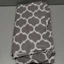 Rectangle Table Cloth, Waterproof Stain Resistant Washable Tablecloth, Moroccan Polyester Table Cover for Dining, Indoor and Outdoor (Light Grey and White, 70x35)