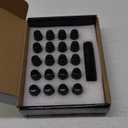 MIKKUPPA 20PCS M12x1.5 Black Lug Nuts - Spline Lug Nuts Replacement for 2006-2022 Honda Civic, 1998-2022 Honda Accord, 2006-2022 Hyundai Elantra, 2005-2022 Hyundai Sonata Aftermarket Wheel Lug Nut