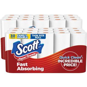 Scott Paper Towels, Task Size, 30 Family Double Rolls (119 Sheets Per Roll)