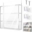 Cosmos Acrylic Display Case Clear Display Shelf Compatible with Funko Bitty Pop, 3 Layer Miniatures Figure Display Stand Showcase Wall Mount Dustproof Display Box for Mini Figures Collectibles