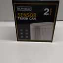 ELPHECO Automatic Motion Sensor Trash Can - 2 Gallon Slimline for Bathroom, Bedroom, Kitchen, Office - White with Gold Trim