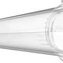 116mm CR Plastic Packaging Pop Top Tubes - Child Resistant Travel Holder Vial Containers - 500 Qty (Clear)
