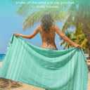 2 Pack Turkish Beach Towels with Bag Quick Dry Sand Free Soft Absorbent Adult Bath Pool Swim Long Wide Stripe Towel Cloud Linen Sandfree Chamois Mat Summer Thing Lightweight Thin Travel Blue