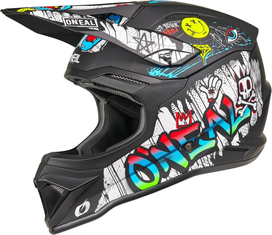 O'NEAL 4 SRS MX Helmet Adult Rancid Black/White Large