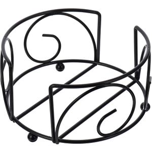 Black Iron Metal Coaster Holder Round Coaster Holder Vintage s Storage Rack Cool Home Decor for Home Office