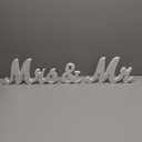 Mrs & Mr Signs for Wedding Table, Large Wooden Letters for Sweetheart Table, Photo Props Wedding Decorations for Anniversary, White