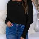 Okiwam Women's Fall Tops Cowl Neck Long Batwing Sleeve Shirts Oversized Tunic Dressy Casual Blouses 2026 Fashion Clothes (Black, XS)