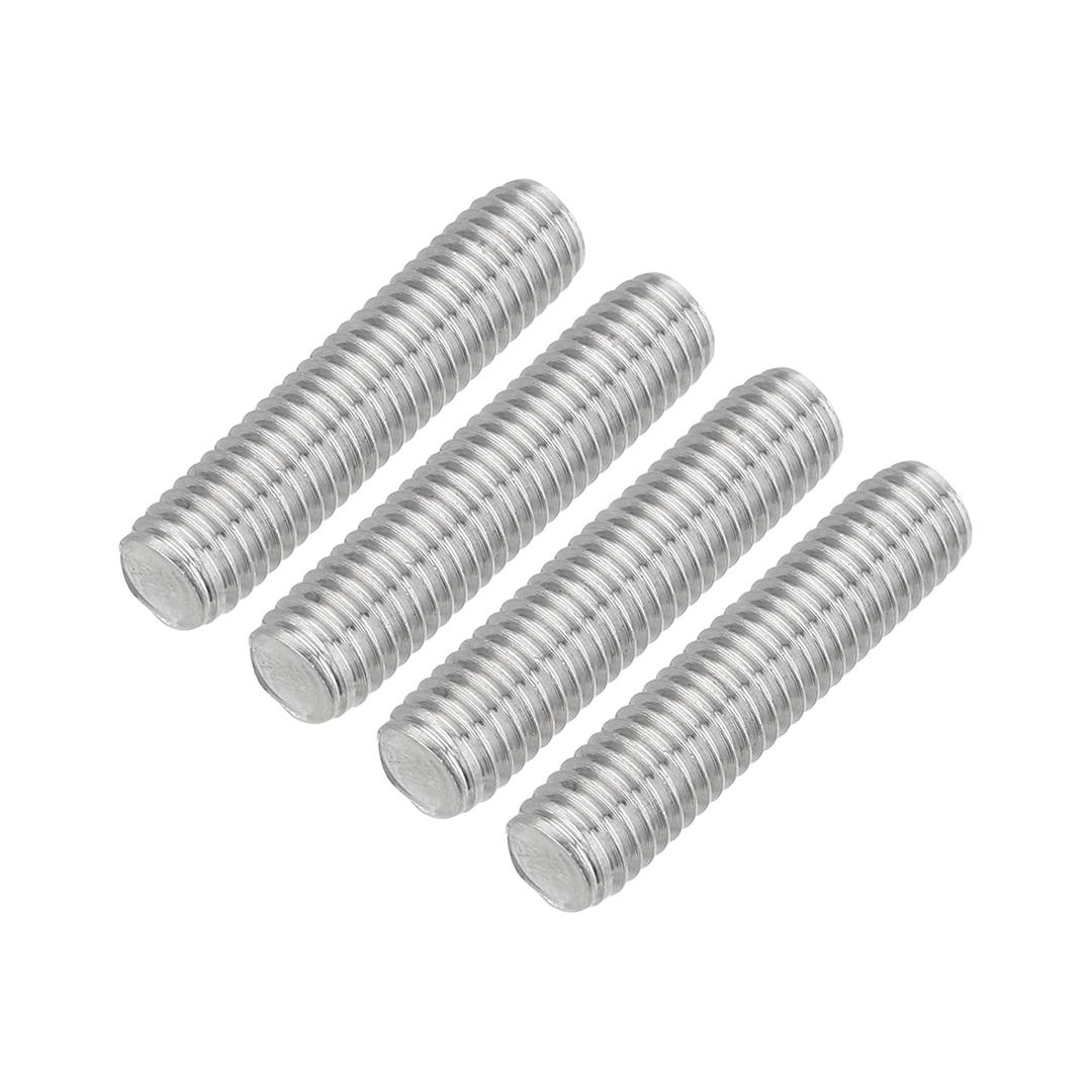 uxcell 4Pcs Fully Threaded Rod, M8 x 35mm 304 Stainless Steel Right Hand Thread Bar Studs M8-1.25 Thread Pitch for Furniture Machinery Assembly