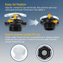 DICMIC Transfer Tank Vented Cap w/Threaded Neck, Venting Pressure Tank Cap with 2 Inch Base, Diesel Fuel Tank Cap Fit for Diesel Transfer Tank, Fuel Transfer Tank & Vented Fuel Storage Tank