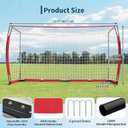 Garvee Soccer Goal for Backyard, Heavy Duty Galvanized Steel Frame Soccer Goal with Foam Padded Posts, Large Portable Soccer Net with Velcro Design, Weatherproof Outdoor Training, 12x6FT-Red