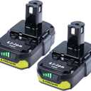 2-Pack 3.0Ah Replacement Batteries for Ryobi 18V Tools  Extended Power and Reliability