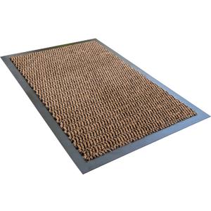 ULTRALUX Indoor Door Mat 31" x 47" Non-Slip Vinyl Backed Entry Rug Doormat, Brown Absorbent Dirt Trapper Entrance Mat, Front Door Welcome Mat, Inside Entry Rug (2'7" x 3'11" (Rectangular))