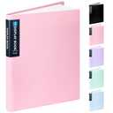 Sooez Art Portfolios 9"x12", 40 Pockets Large Portfolio Folder Display 80 Pages, Heavy Duty Art Portfolio Folder with Clear Sheet Protectors, Presentation Book for Artwork Document Organizer Binder (Pink)