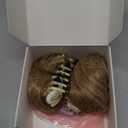 BOGSEA Space Buns Hair Pieces,2PCS Mini Claw Clip in Hair Bun Princess Leia Buns Hair Extension Updo Hairpieces for Women Girls(Brown Mixed Blonde)