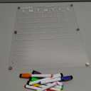 Large Acrylic Magnetic 2in1 Clear Fridge Calendar, Clear Fridge Calendar with 8 Color Markers, Monthly Planning Board for Business Meetings