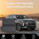 Prosheve Cargo Mat Replacement for Hyundai Palisade 2020-2025 All Weather TPE Rear Cargo Liner with Seat Back Cover Replacement for Hyundai Palisade Accessories