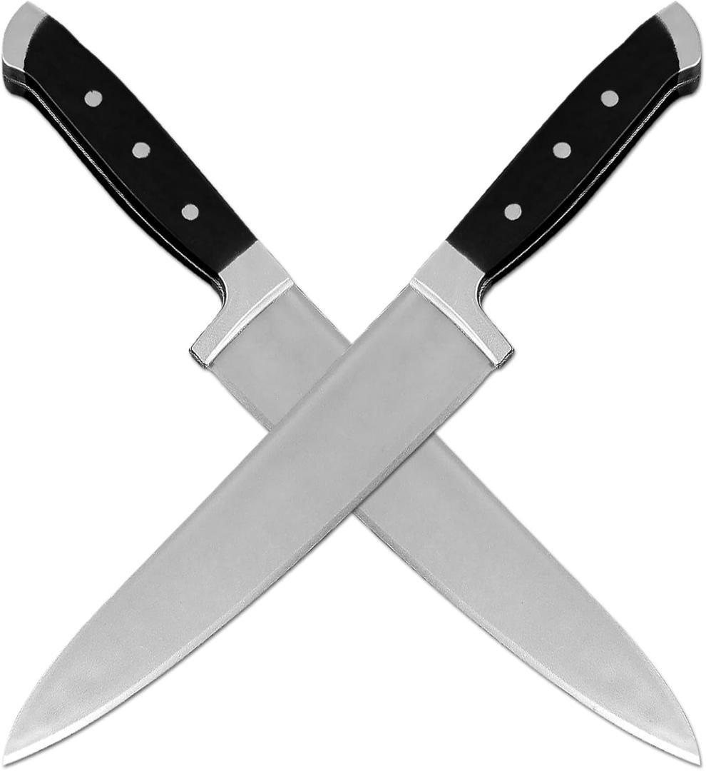 VZQI 2 Pcs Halloween Fake Plastic Kitchen Tool Prop - Classic Costume Party Accessories (Not a Real Knife)