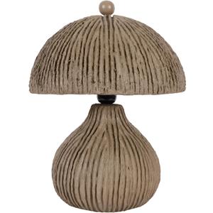 Handicrafts Home Handcrafted Paper Mache Table Lamp, 11x12.5” Modern Farmhouse Accent Lamp, Textured Dome Bedside Nightstand Light for Bedroom & Living Room, Decorative Sculptural Table Lamp