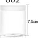 15 Pack 6oz Clear Plastic Jars Wide-mouth Storage Containers,Refillable Empty Containers for Dry Food,Dried Fruit,Seasoning and Honey Storage
