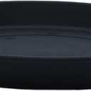 The HC Companies Round Prima Flower Pot Saucers - Plastic Plant Saucer for Outdoors & Indoors - Traditional Plant Pot Trays for Water Drainage -Durable Plant Tray (17.5-inch Black, Pack of 1)