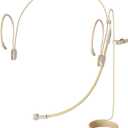 J K MIC-J 069 Earhook Headworn Headset Unidirectional Microphone Compatible with Shure Wireless Bodypack Transmitter - Mini XLR TA4F Plug