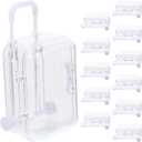 12pcs Mini Suitcase Favor Boxes Adorable Travel Themed Present Boxes for Weddings and Parties Versatile Candy Packing and Decoration