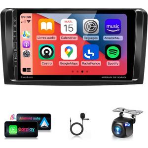 2G 64G CarPlay Radio for Mercedes Benz GL ML Class W164 X164 ML350 ML500 GL350 GL450 2005-2011 Car Stereo 9'' 1080P HD IPS Touch Screen Android Auto FM/RDS GPS WiFi 16EQ AHD Backup Camera 2G 64G CarPlay Radio for Mercedes Benz GL ML Class W164 X164 ML350 ML500 GL350 GL450 2005-2011 Car Stereo 9'' 1080P HD IPS Touch Screen Android Auto FM/RDS GPS WiFi 16EQ AHD Backup Camera