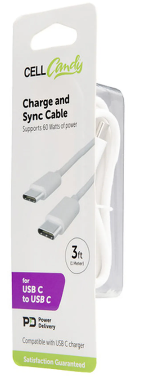 CELLCANDY Fast Charge and Sync Cable 3ft
