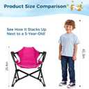 Kids Hammock Chair, Kids Camping Chair, Folding Chair, Pink, 32.7 inches x 20 inches x 24 inches