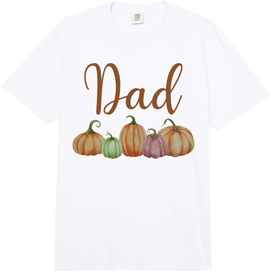 Dad of Little Pumpkin First Birthday Autumn Pumpkin Comfort Colors Adult Heavyweight T-Shirt, M