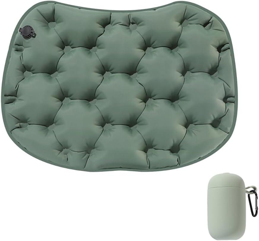 2 x Inflatable Seat Cushion, Airplane Seat Cushion for Long Flights, 2 in 1 Pump & Storage Portable Travel Cushion, Anti-Slip Waterproof Pad for Air Travel, Stadium, Camping