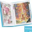 ARTDOT A2 Storage Book for Diamond Art Kits, Diamond Art Portfolio Folder with 30 Pocket Slevees Protectors (39.7 x 56cm)