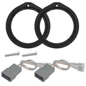  2 Pairs 6.5 Inch Car Speaker Adapter Board With Wiring Harness For Honda Civic,Spacer Rings Adapters And Harness Kit For Accord For Crosstour