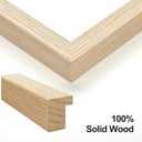 Yaetm Wood 12x18 Picture Frame Set of 2, Natural Solid Oak Wood 12x18 Poster Frame for Wall Gallery, Horizontal and Vertical Wall Mounting