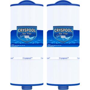 Cryspool 06046 Filter Compatible with J-300, J400, 6CH-960, FC-2800, PJW60TL-F2S, 14081, 6540-383, Premium, Closed Handle(Not Removable Tops), 60 Sq. Ft Spa Filter Cartridge, 2 Pack